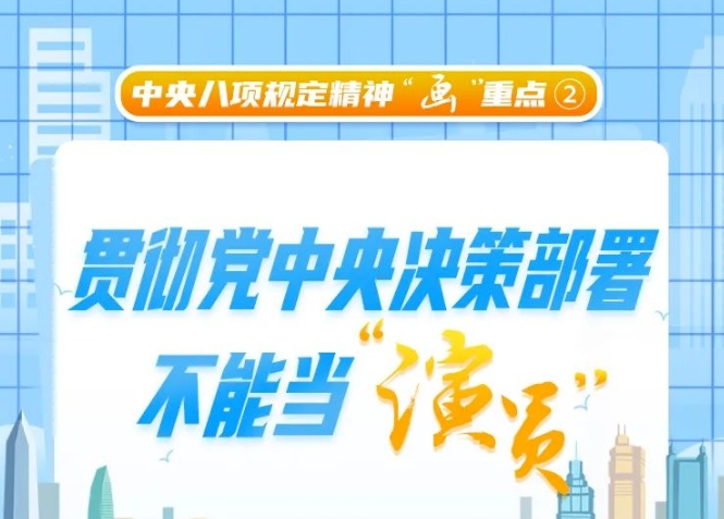 中央八项规定精神“画”重点②丨贯彻党中央决策部署不能当“演员”